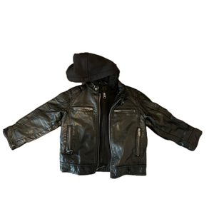 Black Rivet Boys 3T Faux Leather Jacket